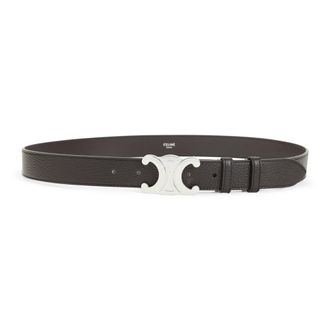 Celine Belts, male, Black, Size: 95 CM Large 30 Mm Triomphe Belt