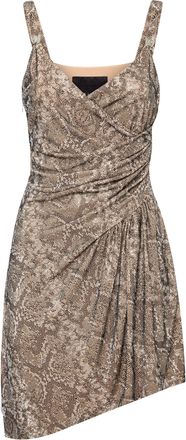 Philipp Plein Mini Dress Python Print with Crystals