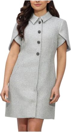 Bruuns Bazaar Cone BBZendia Jurk - Dames - Shirt Kleedjes - Grijs - XL - Wol - Kleedjes