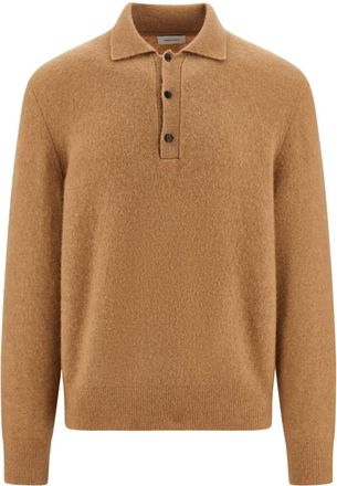 Ferragamo knitted polo shirt - men - Virgin Wool/Silk/Polyamide - L - Brown