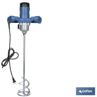cofan Mezclador El&eacute;ctrico 1400 W M14, Mezclador El&eacute;ctrico Ideal Para Mezclar Resina, Mortero L&iacute;quido Fino, Pintura, Pegamento Cementado, Yeso Y Otros Materi
