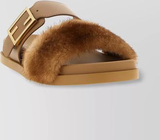 Fendi leather slides