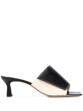 Wandler 50mm Isa sandals - women - Lamb Skin/Leather/Leather - 37 - Black