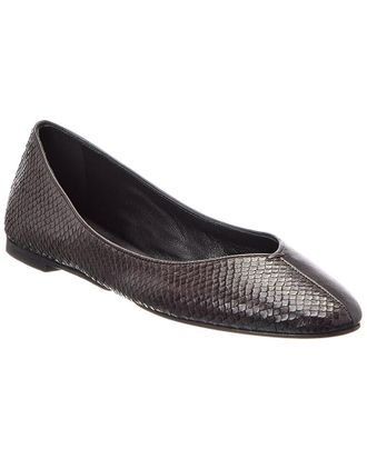 Jacquemus Panelled Python-Embossed Leather Flat