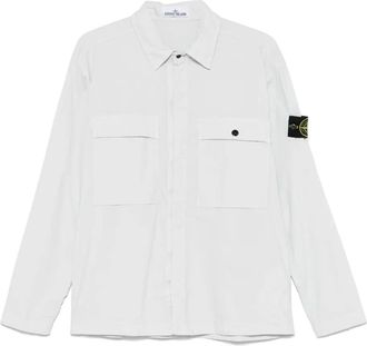 Stone Island Shirtjack met Compass-logopatch - Blauw