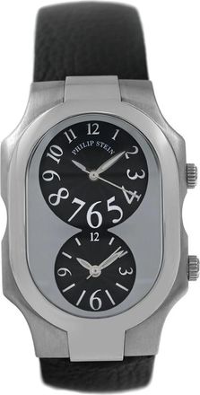 Philip Stein Pre-owned Philip Stein Teslar Dual Time Zone Black Dial Unisex Watch 2TF062