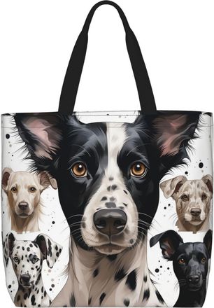 Generic Puppy Tote Bag Reusable Carry Bag Large Capacity Shoulder Bags For Work Yoga Ladies