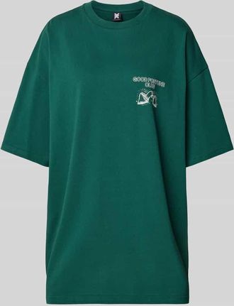 Karo Kauer Oversized T-Shirt mit Motiv- und Statement-Print in Dunkelgruen, Größe XL