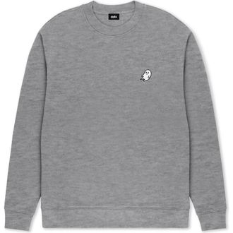 Dalix Ghost Relaxed Midweight Fleece Crewneck Sweatshirt in Athletic Heather at Nordstrom, Size Xx-Large