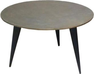 Bigbuy Coffee Table - Aluminum - Black Gold - 80x80x50 cm - Easy Assembly - Modern Design