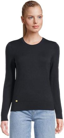 Lauren Ralph Lauren Petite Cotton-Blend Sweater Womens Clothing Lauren Navy : PXS, Cotton/Modal