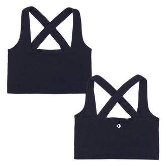 Converse B&uuml;gelloser BH CONVERSE FULL COVERAGE BRA TOP, Damen, Gr. XXL (44), N-Gr, schwarz, Single Jersey, Obermaterial: 87% Baumwolle, 13% Elasthan, unifarben,