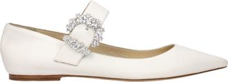 Jimmy Choo London White Leather Ballet Womens Flats