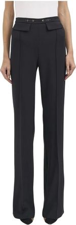 Elisabetta Franchi Pantaloni in doppio cr&ecirc;pe stretch - - Trousers - Donna - Nero - M