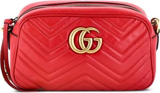 Gucci GG Marmont Shoulder Bag Matelasse Leather Small crossbody bag - Rosso