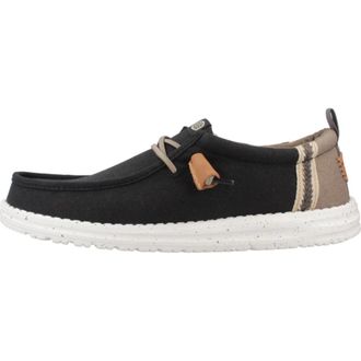 Hey Dude Zomer Linnen Veterschoenen - Heren - Veterschoenen - Zwart - 40 EU - Linnen - Schoenen