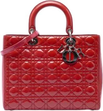 Dior Pre-owned Lady Dior - Dames - Vintage Handtas - Rood - ONE Size - Leer - Vintage