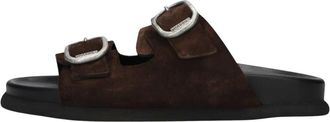 Shabbies Amsterdam Schoenen, Dames, Bruin, 38 EU, Su&egrave;de, Inga Buckles S