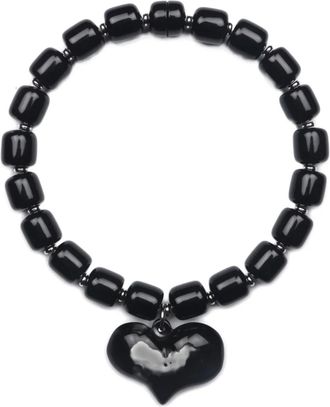 Julietta Amore halsketting met hartbedel - Zwart