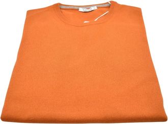 KANGRA Girocollo Basico Rasato Calato - Heren - Ronde hals truien - Oranje - 3XL - Wol - Truien & Vesten