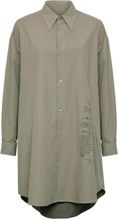 Maison Margiela cotton poplin shirt dress - women - Cotton - S - Green