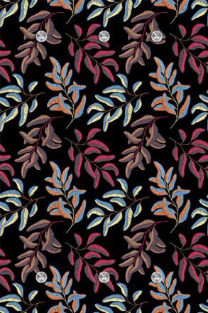 Queence Garderobenleiste »Blätter« mit 6 Haken, 80 x 120 cm