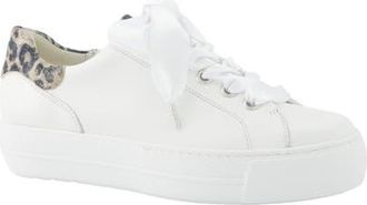 Paul Green Blakely Platform Sneaker in White Almond Combo at Nordstrom, Size 9.5Us