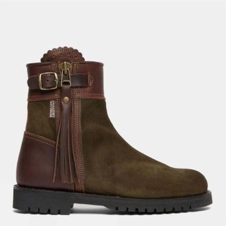 Penelope Chilvers Womens Inclement Cropped Tassel Boot In Seawood/conker