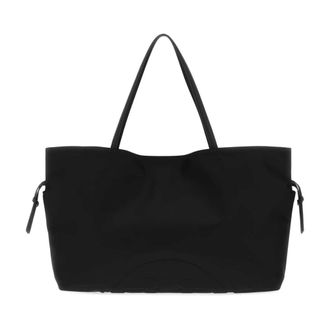 Tory Burch Ella Drawstring Tote - Dames - Tassen - Zwart - Maat: ONE Size Katoen