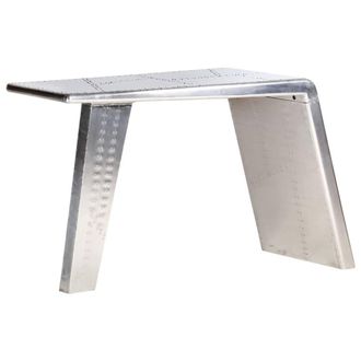 Berkfield Home Aviator Desk Silver 112x50x76 cm Metal | Size: 112 x 50 x 76 cm