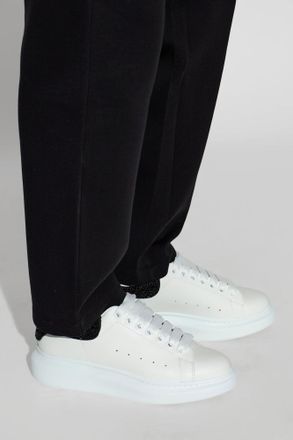 Alexander McQueen Sports Shoes With Shimmering Crystals, Womens, White