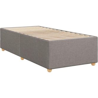vidaXL Vidaxl - Estructura De Cama Sin Colch&oacute;n Tela Gris Taupe 90x190 Cm