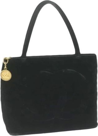 Chanel Pre-owned Handbags, female, Black, Size: ONE SIZE Pre-owned Vintage Tote