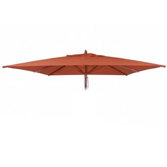 Hhg [nunca Usado] Funda De Recambio Para La Sombrilla De Madera Para Hosteler&iacute;a Hhg-504b, Funda Para Sombrilla, Cuadrada, 4 X 4 M, Poli&eacute;ster, Terracota