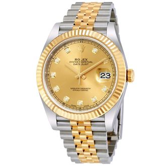 Rolex Pre-owned Rolex Datejust Diamond Champagne Dial Mens Watch 126333CDJ