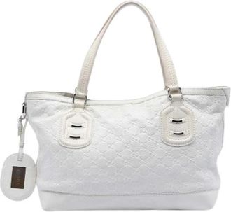 Gucci Pre-owned Vintage Tote Bag - Dames - Vintage Shopper - Wit - ONE Size - Leer - Vintage