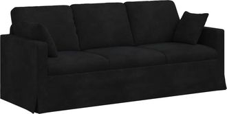 vidaXL Sof&aacute; Negro 198 X 78 X 80 Cm Terciopelo Vidaxl