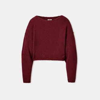 UGG UGG Novalie Slouchy Sweater Womens Wild Grape Boat Neck Relaxed Fit FROG854