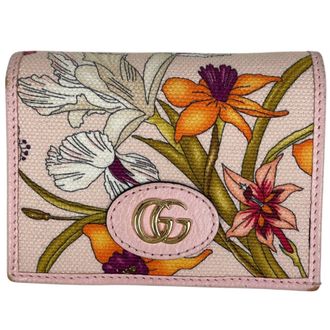Gucci Multi-Color Pink Canvas Coin Purse/Coin Case (Pre-Owned)