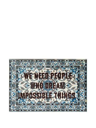 Seletti We Need People rug - unisex - Polyester - One Size - Blue