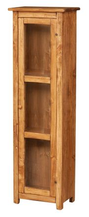 Biscottini International Biscottini - Vitrina De Estilo Country De Madera Maciza De Tilo Acabado Con Efecto Natural. Made In Italy