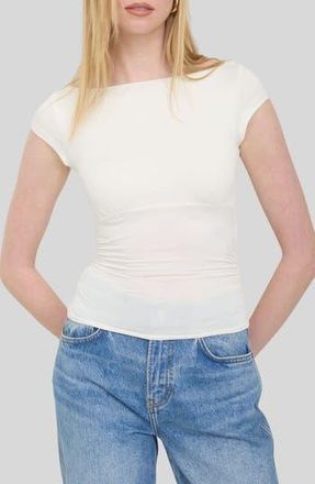 Blu Pepper Boat Neck Top in Ivory at Nordstrom Rack, Size Medium