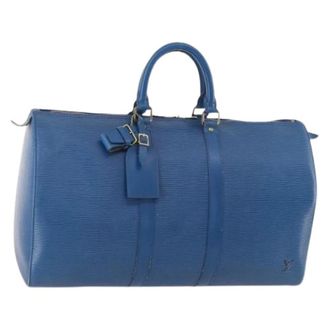 Louis Vuitton Pre-owned Weekend Bags, female, Blue, Size: ONE SIZE Pre-owned Vintage Epi Boston Bag