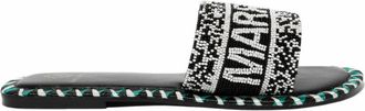 De Siena shoes Marrakesh Slider - Dames - Sandalen - Zwart - 35 EU - Schoenen
