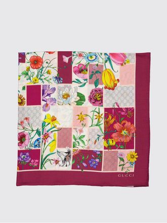 Gucci Foulard in seta con stampa floreale