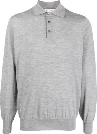 Brunello Cucinelli Polo-Style Lightweight Sweater