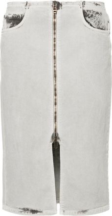 Haikure denim pencil skirt - women - Cotton - 26 - Grey