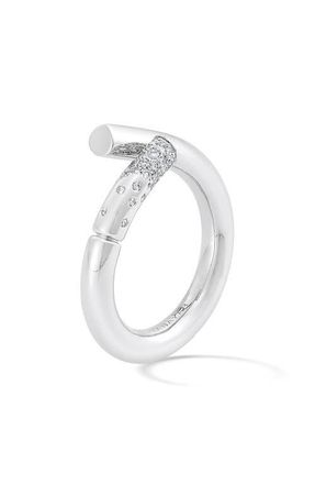 Tabayer Oera Pav&eacute; Diamond Ring in White Gold at Nordstrom, Size 6.5