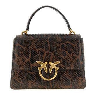 Pinko Pinko, Tassen, Dames, Bruin, ONE Size, Katoen, Love One Light Medium Handbag