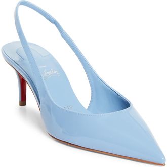 Christian Louboutin Miss Z Pointed Toe Slingback Pump in Ceruleo at Nordstrom, Size 10.5Us